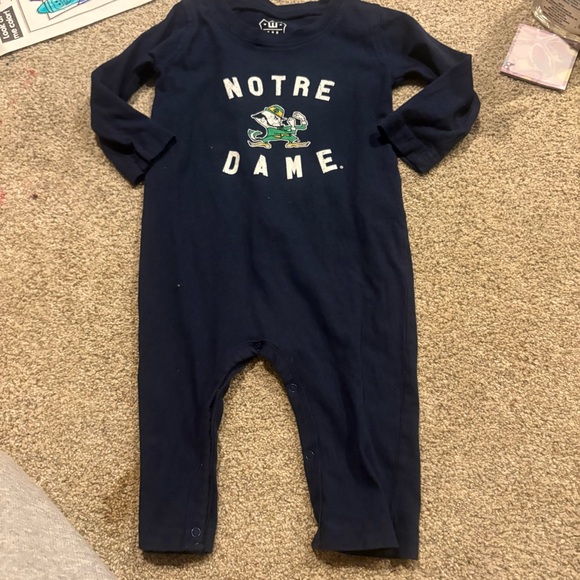 Infant Wes & Willy Navy Notre Dame Fighting Irish Core Long Sleeve Jumper 18m - Picture 1 of 4